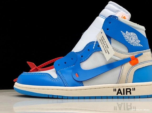 Off-White Jordan Powder Air AQ0818-148 UNC Blue 1 0723